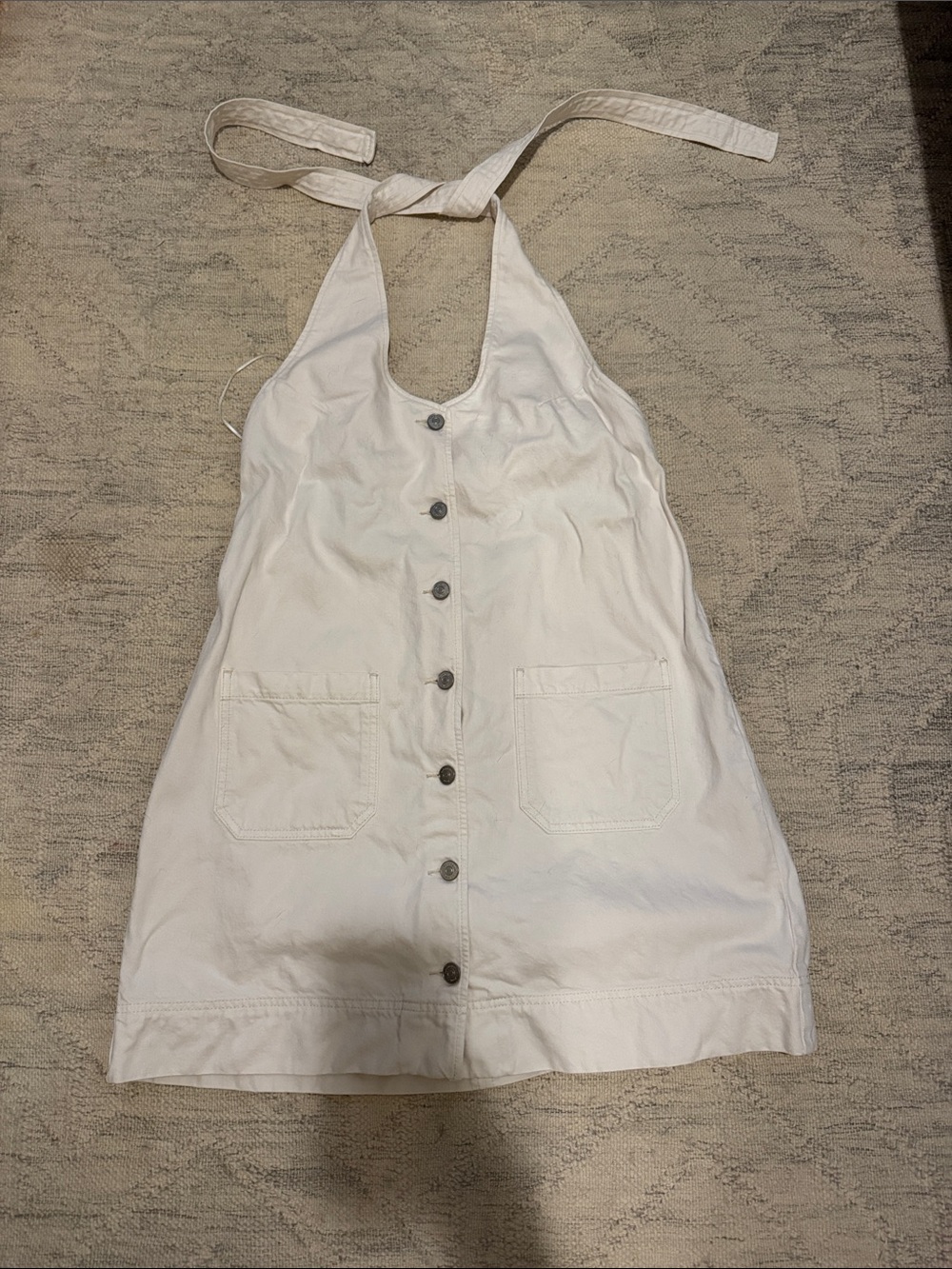 Reformation “Brittany Denim Halter Dress” Size L. worn once!